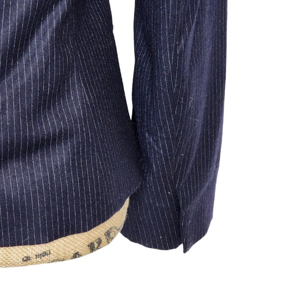 Harve Benard Womens Single Breasted Pinstripe Wool Blazer Suit Jacket Medium - Picture 7 of 11